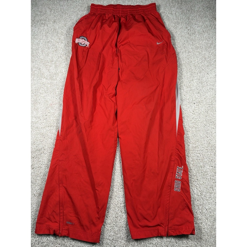 Vintage Y2K Nike Ohio State Buckeyes Windbreaker Track Pants Red Mens Size Small